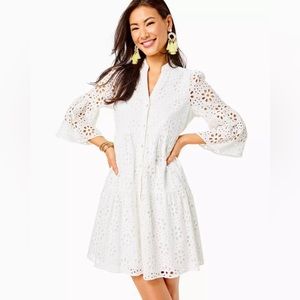 Lilly Pulitzer Hazelanne dress. White eyelet. Size 12. New with tags.
